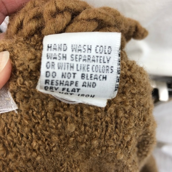 Lucidity Women’s M Cardigan Sweater Tan Fringe Wool Blend Long Sleeve RN# 75343 - Picture 9 of 13